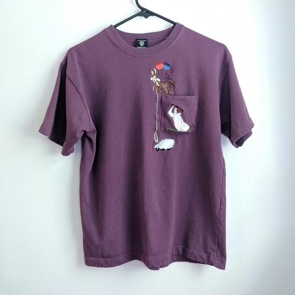 Warner Bros. Tops - Vintage 90s Looney Tunes Ralph & Sam Sheep Dog Tee